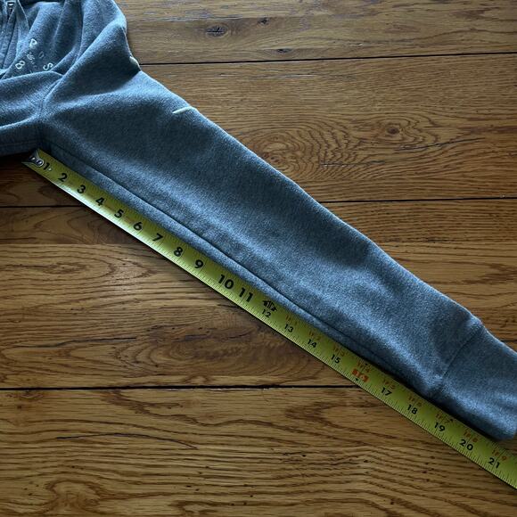 Aeropostale  Y2K Women's Full-Zip Hoodie Size Small Gray & White - Picture 5 of 8